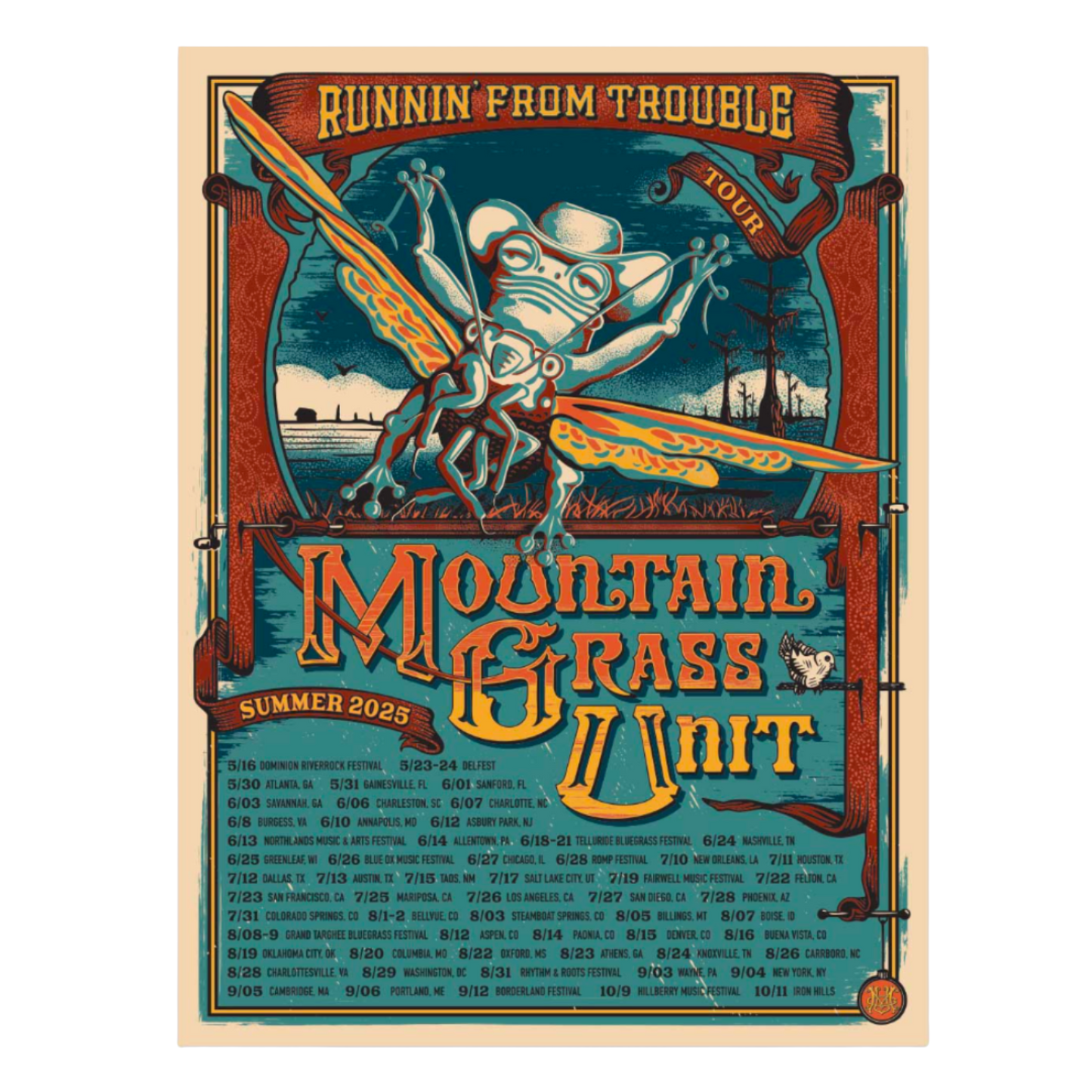 Runnin' From Trouble Tour 2025 Poster (Standard)