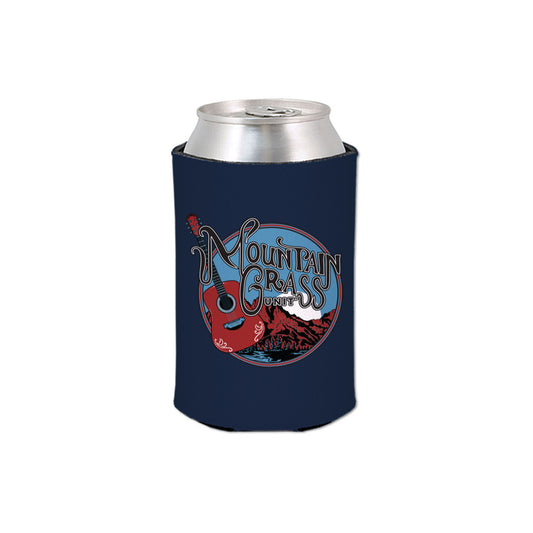 Mountain Guitar Logo Can Cooler - Navy