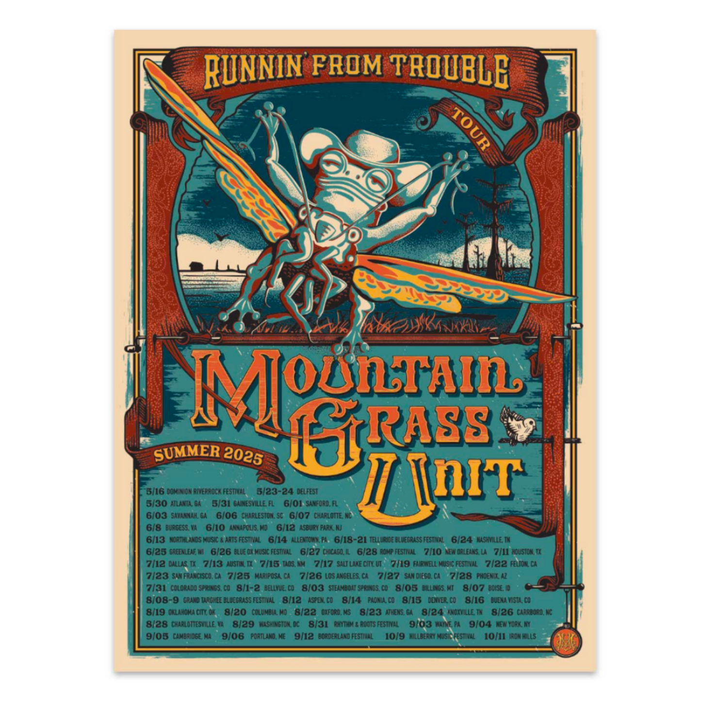 Runnin' From Trouble Tour 2025 Poster (Standard)