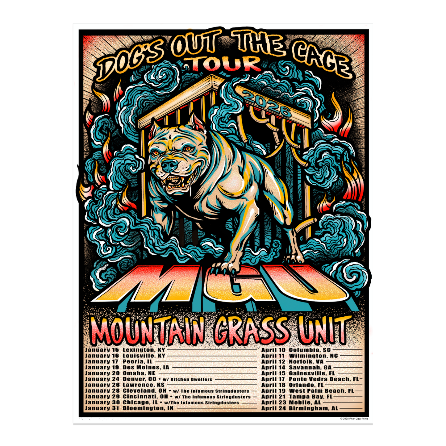 Dog's Out The Cage 2026 Tour Poster