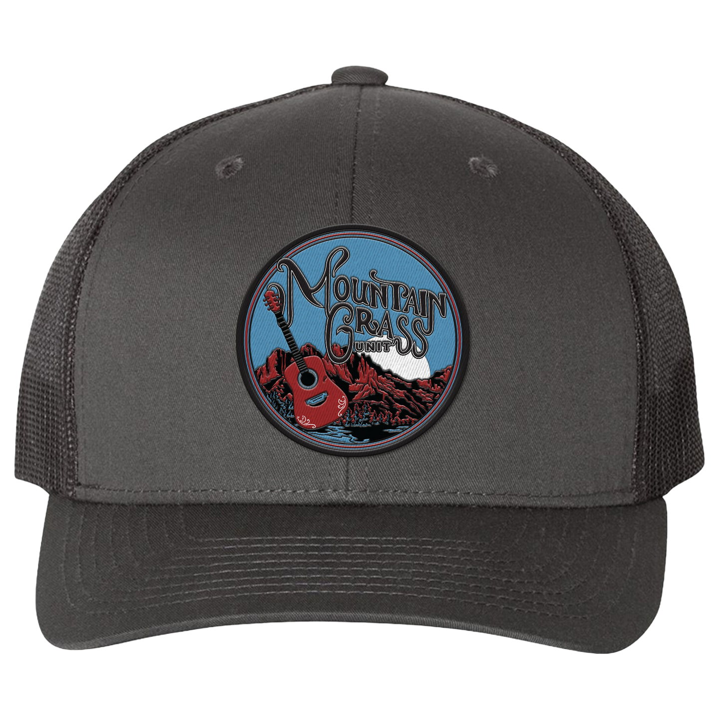 Mountain Guitar Logo Retro Trucker - Grey
