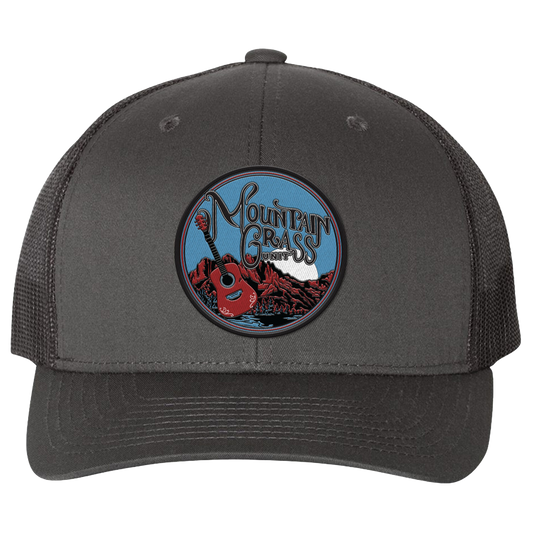 Mountain Guitar Logo Retro Trucker - Grey
