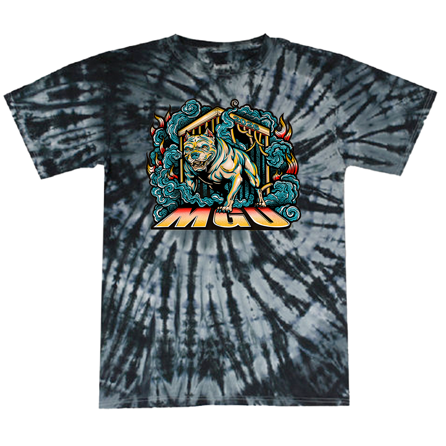 Tie Dye Dog's Out The Cage Tour 26 Tee